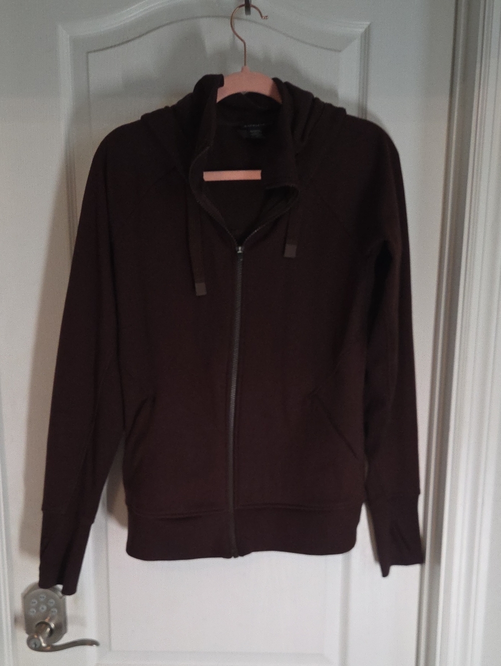 Athleta Brown Full-Zip Hoodie with Hood
